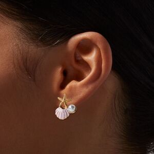 Starfish Shell Earrings #1496